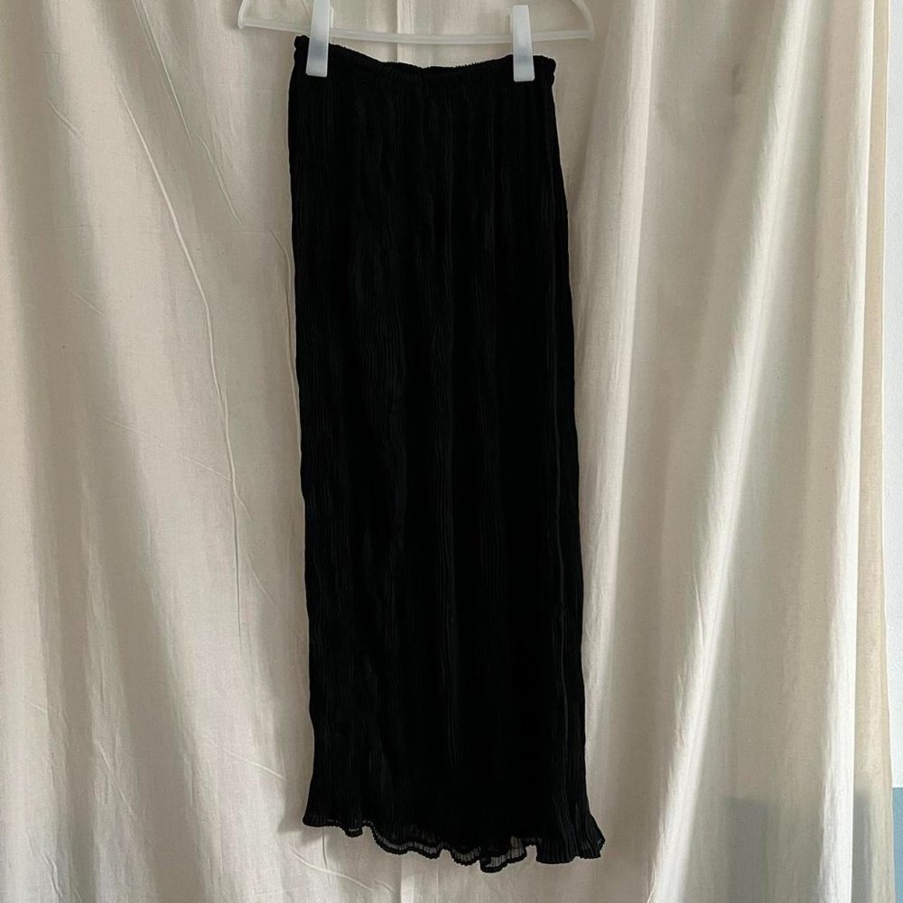 Issey Miyake chiffon twist maxi skirt in black